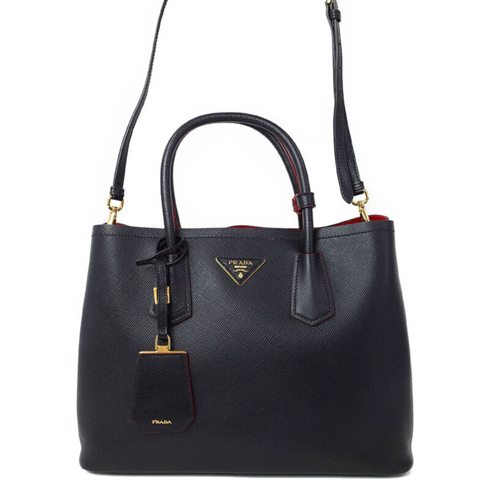 Prada Double tote Shoulder bag Saffiano leather